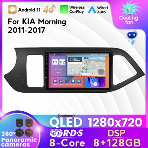 MEKEDE API29 4GTLE 6+128G Android 10 car radio for KIA PICANTO Morning 2011 2012 2013 2014 GPS navigation 2din multimedia player