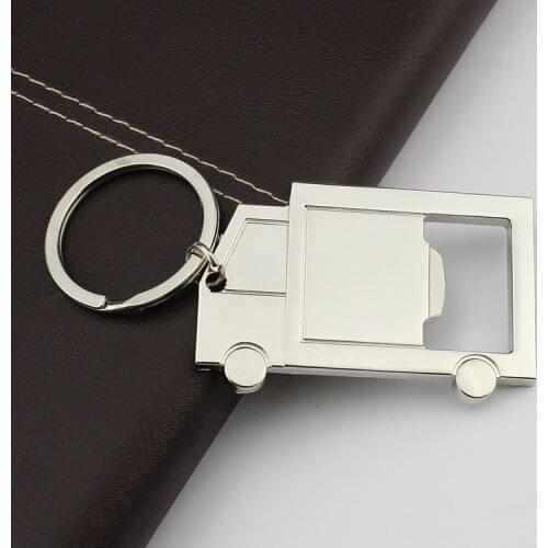 FREE SHIPPING BY DHL 100pcs/lot New Zinc Alloy Metal Truck Shaped Keychains with Bottle Opener Novelty Bottle Opener Gifts