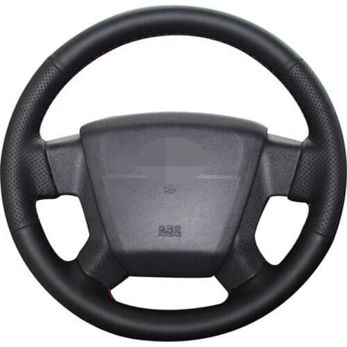 Car Steering Wheel Cover Hand-Stitched Black Artificial Leather For Jeep Compass 2006-2010 Old Patriot 2007 2008 2009 2010
