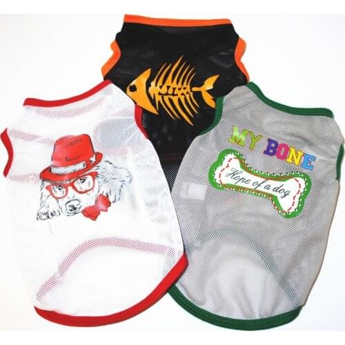 Breathable Summer Dog T-shirt Pure Cotton Dog Clothes Soft Pet Costume Pets tshirt Puppy Dog Clothes Pet Cat Vest