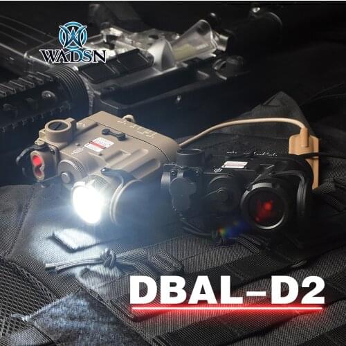WADSN Airsoft DBAL-D2 Red IR laser Sight Hunting Rifle Tactical Flashlight DBAL-EMKII Weapons Light For 20mm Picatinny Rail