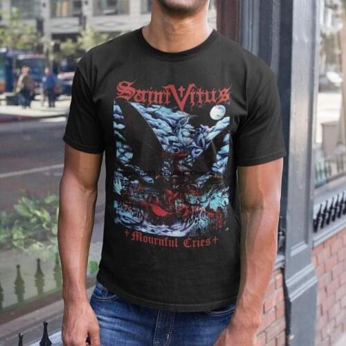 Saint Vitus Mournful cries T shirt Retro Design Shirt Metal Rock Band TShirt