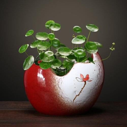 Creative ceramic celadon Flower Pot decoration gardening green planting daffodils green pineapple leaf lotus water lily personal