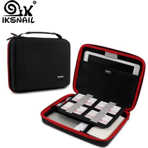 IKSNAIL Portable Digital Cable Bag USB Wire Organizer Storage Pouch Case For iPad 9.7 inch Macbook Electronic Accessories Bag