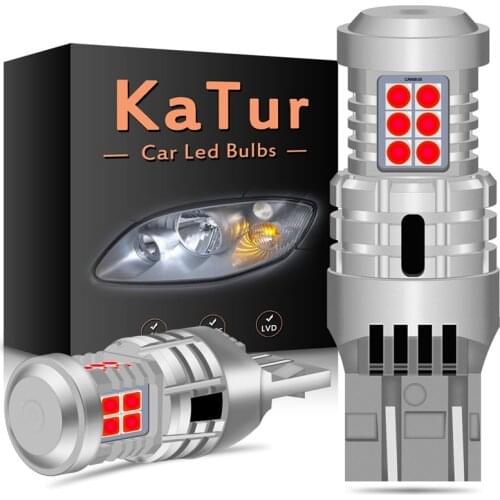 Katur 2pcs Canbus T20 W21/5W WY21W 7443 LED Brake Stop Light Bulbs Error Free No Hyper Flash 20smd 2400 Lumen White Red Orange