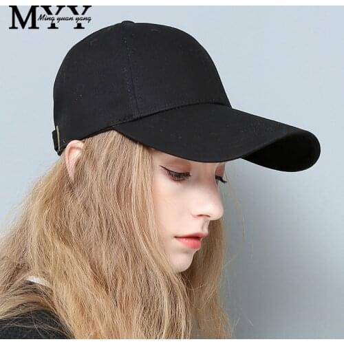2018 Promotion ! Balck White Baseball Cap Women Hat Summer Autumn Trump Cap Men Pure Color Caps Outdoor Free Shipping