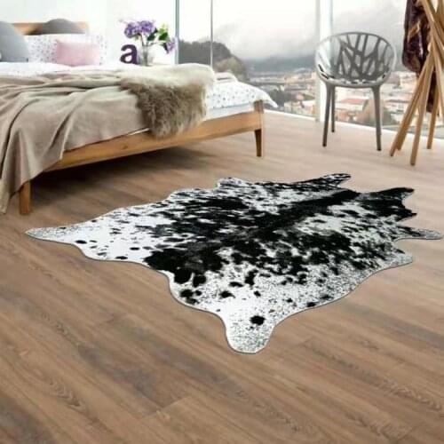 Cow Printing Carpet for Living Room Fluffy Washable Tapetes Soft Plush Mats Tatami Rugs Home Decorative