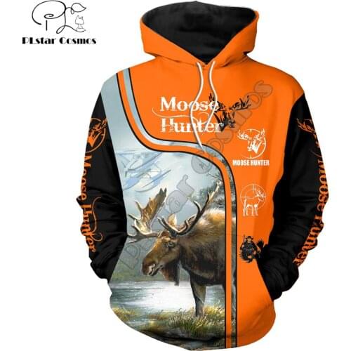 Beautiful Moose Hunter 3D All Over Printed Unisex Deluxe Hoodie Men Sweatshirt Zip Pullover Casual Jacket Tracksuit KJ312