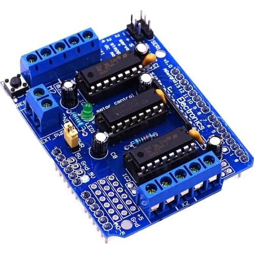 1pcs Mini L293D 4-Channel DC Motor Driver Shield Expansion Board High Voltage Current Module For Arduin UNO MEGA 2560