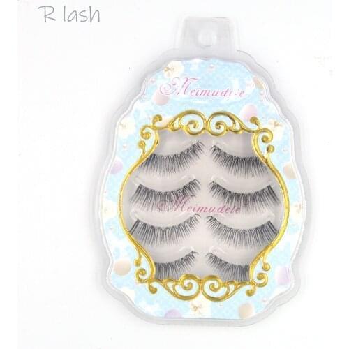 Japanese style knotting natural looking fake lashes false eyelashes strip eyelashes