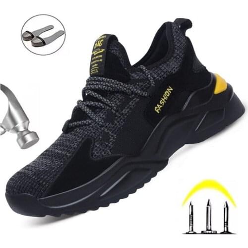 Indestructible Anti-smashing Mens Breathable Work Safety Shoes Anti-collision European Standard Steel Toe Protective Shoes