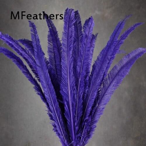 Wholesale 50PCS Purple Dyed Ostrich Nandu Feathers For Crafts Wedding Party Supplies Carnival Dancer Decoration Ostrich Plumages