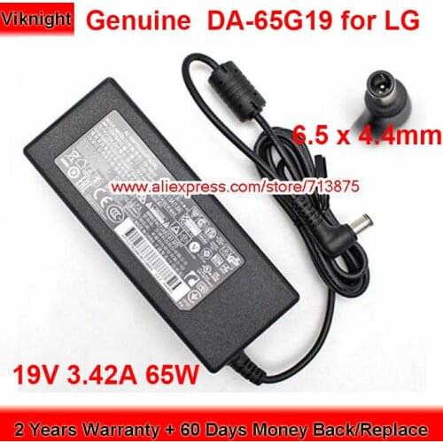 Genuine ADP-65JH AB 65W Charger 19V 3.42A AC Adapter for Lg 29LN467U E2742V 29EB73 E2750VR LCD MONITOR Power Supply