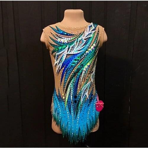 LIUHUO Ice Skating Dress bodice Leotards Children Sleeveless patinage artistique Performance Wear Rhythmic Gymnastics leotards