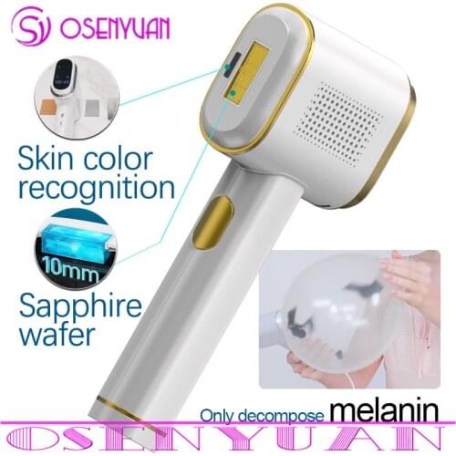 Professional Sapphire Laser Hair Remover Device T023C Permanent IPL Ice Epilator Fully Intelligent Skin Detection Photoepilator