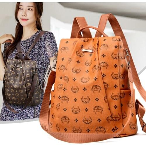 Retro Print Backpack Women Fashion Casual Backpack