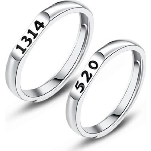 Silver Couple Rings 925 Henselae Whole Life Sweet Cool Wind Opening The Adjustable Ring