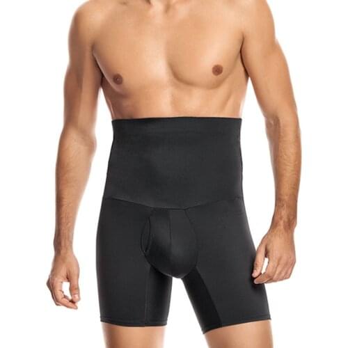 Mens Body Shaper Compression Shorts Boxer Brief Waist Trainer Belly Control Slimming Belt Modeling Girdle Anti Chafing Underwear