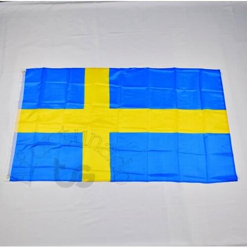 Sweden 90*150cm The Swedish flag Banner 3x5 Foot Hanging National flag for meet,Parade,party.Hanging,decoration