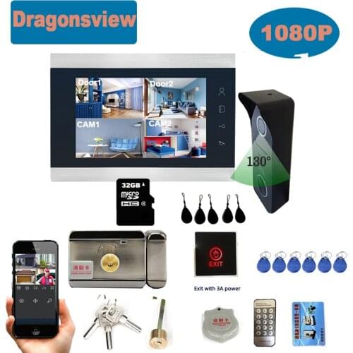 Dragonsview 1080P Wireless Video Intercom Doorbell Camera Wifi Door Phone Smart Home Door Access With Electronic Lock Remote