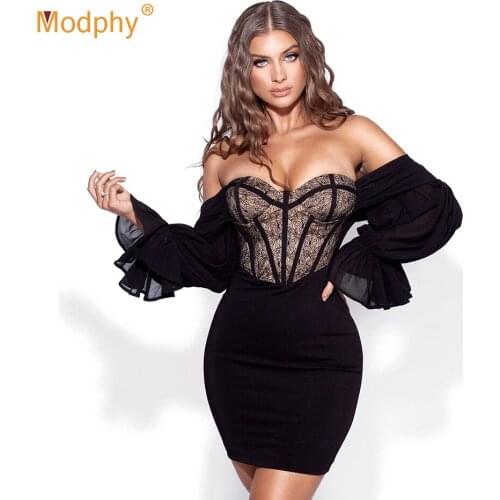 Free Shipping Sexy Rayon Bandage Dress Elegant Women Lantern Long Sleeve Bodycon Club Evening Party Vestidos 2021 Fashion New