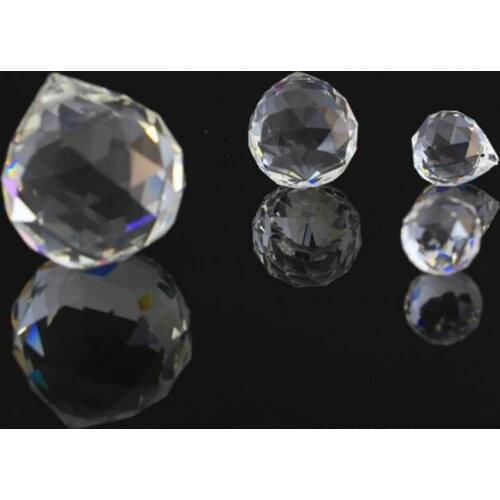 20mm/30mm/40mm 1 Piece Clear Crystal Faceted Balls Crystal Hanging Pendant For Wedding Decoration Best Selling