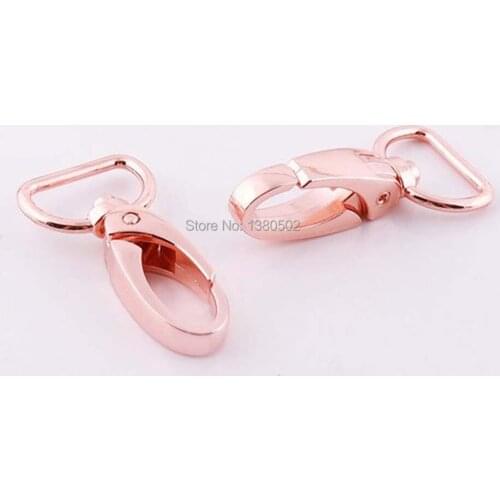 10pcs rose gold color 49*20mm swivel snap hook buckle for key chain garment webbing accessories