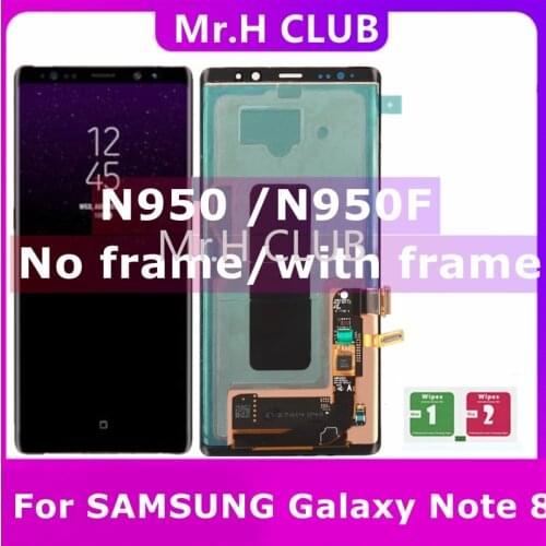 100% Original Super Amoled Display For SAMSUNG Galaxy Note 8 LCD N950 N950F LCD Display Touch Screen Replacement Parts 6.3"