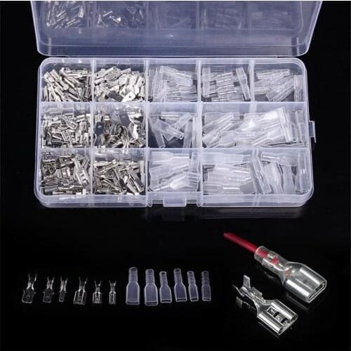 270PCS/Set Car Maintenance Consumables Silver Protective Cover Plug Socket Insulated Cord Pin End Connector Kit