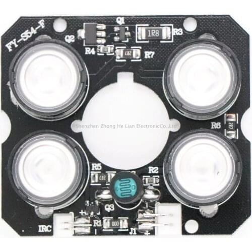 90 degrees CCTV Accessories infrared light 4 pcs Array IR LED board for Surveillance cameras night vision Size 52mm * 46.5mm