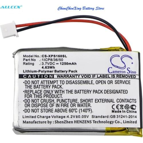 Cameron Sino 1250mAh Battery 1ICP8/36/50 for Dual XGPS160, XGPS160 SkyPro GPS Receiver