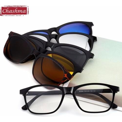 Chashma Brand Clip Sun Glasses Optical Glasses Frame with Clip Polarized Sunglasses for Women and Men Magnetic Glasses