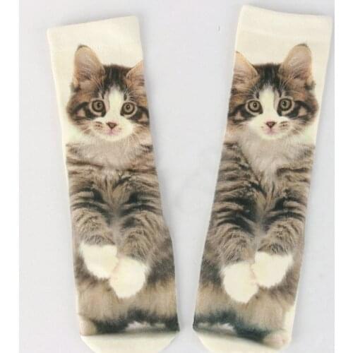 Clearance Fashion Cotton Men Women Stockings Multiple Colors Harajuku Animals 3D Printed Cute Unisex Casual High Stockings