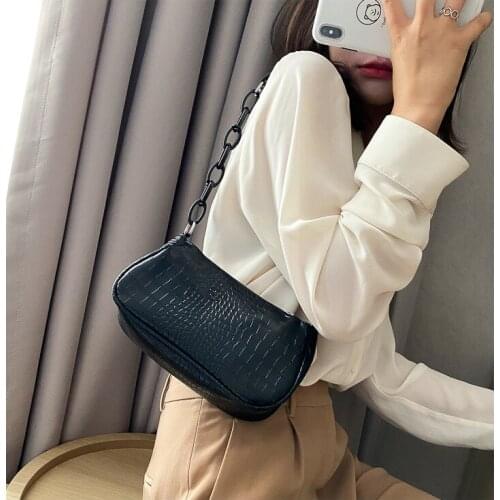 Elegant Armpit Sling Handbags Solid Color Women PU Leather Purple Shoulder Bags Simple Shoulder Messenger Bags for Women 2021