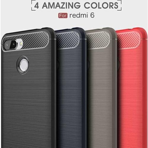 HereCase Fashion Shock Proof Soft Silicone 5.45"For Xiaomi Redmi 6 Case For Xiaomi Redmi 6 Cell Phone Case Cover