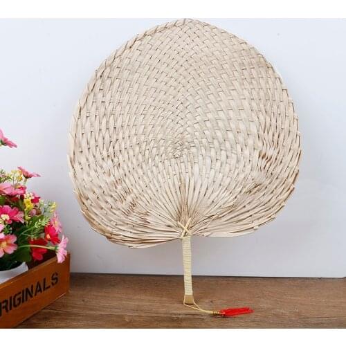 Summer Manual Straw Hand Fans Cool Baby Mosquito Repellent Fan Palm Leaf HOT SALE