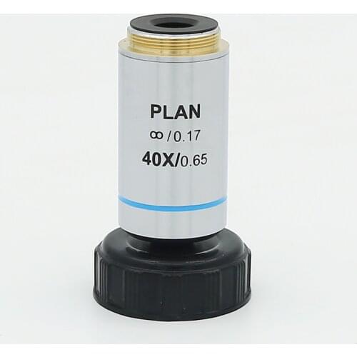 40X L=195 Infinity Plan Achromatic Objective Lens for Educational Lab Medical Bio-Microscope Biological Microscope 20.2mm