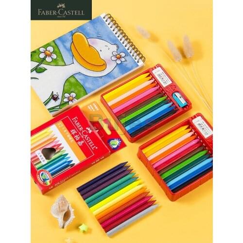 Faber-Castell Oil Pastels In Paper Storage Case- 12/24 Vibrant Colors - Non-Toxic Pastels for Kids, Oil Pastel, Art Supplies