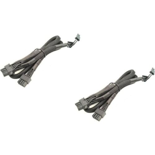 PCI-E 8Pin to Dual 8Pin(6+2Pin) Modular Power Supply Cable for Corsair RM1000X RM550X 650X 750X 850X, 2 Pack