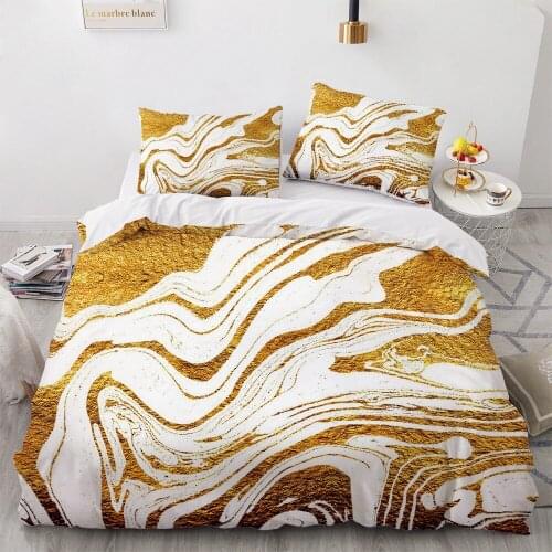 Marble Simple Bedding Sets 3D Marbling Duvet Quilt Cover Set Comforter Bed Linen Pillowcase King Queen Full Double Home Texitle