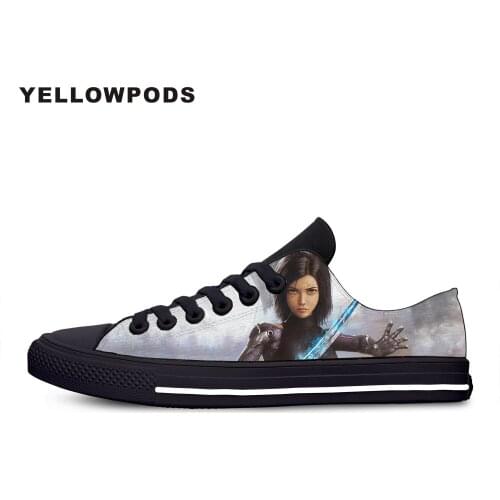 Mens Casual Shoes Fashion Hot Cooled Alita:Battle Angel Customized Print Picture Canvas Light Couples Comfortable Shoes