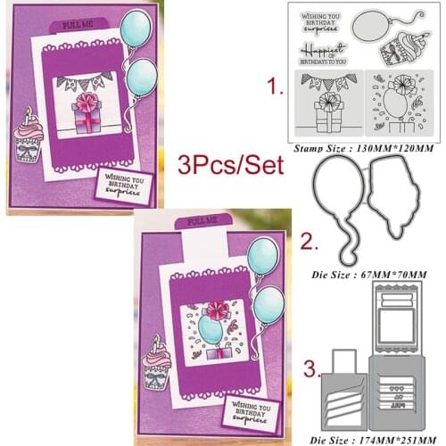 Surprise Gift Box Agency Card Metal Cutting Dies and Stamps DIY Scrapbook Photo Album Decor Embossing Paper Cards New