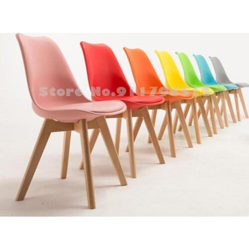 Nordic light luxury home dining chair backrest modern minimalist casual plastic makeup solid wood negotiation desk net red chair