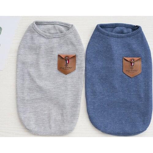 2021 New Summer Yorkshire Terrier Clothes Pet Cat Cotton T-Shirts Security Vest For Small Medium Chihuahua Dogs Boy