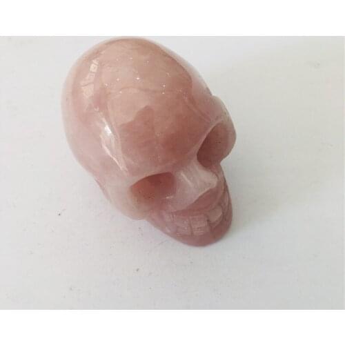 NEW! 80g Natural crystal pink crystal carving skull healing cluster by hand