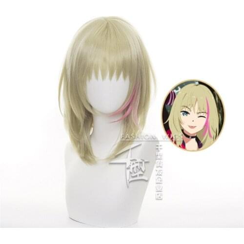 Kawai Rika Wig Green Rose Hair Wig Anime WONDER EGG PRIORITY Cosplay Hair Synthetic Cosplay Wig 35cm