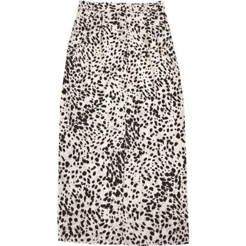 PERHAPS U Women Dot Print Midi Long Skirt Casual Empire Pencil Skirt S0240