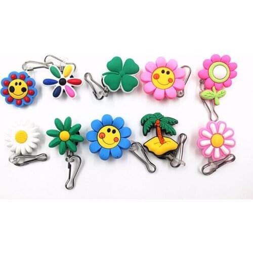 10Pcs Small flower palm tree Shoe accessories Shoe Charms with Zipper Pull Zipper Slider for Jacket Backpack Bag
