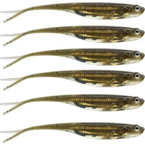 6pcs/lot Soft Jerk Bait 7.5cm 1.8g Jerk Shad Soft Swimbait Silicone Soft Lure Worm For Carp Fishing
