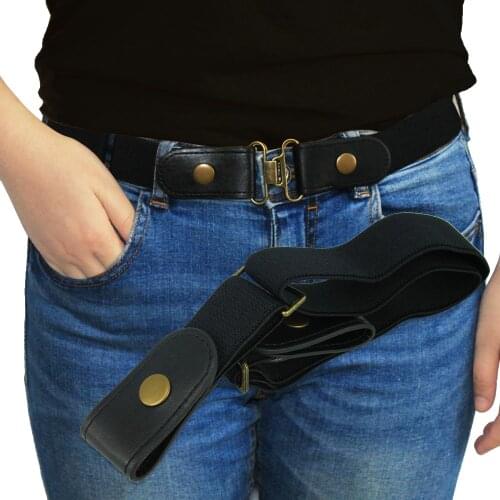Buckle-Free Belt For Jean Pants,Dresses,No Buckle Stretch Elastic Waist Belt For WomenMen,No Bulge,No Hassle Waist Belt